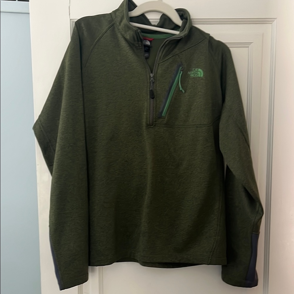 The North Face Olive Green Quarter-Zip Pullover